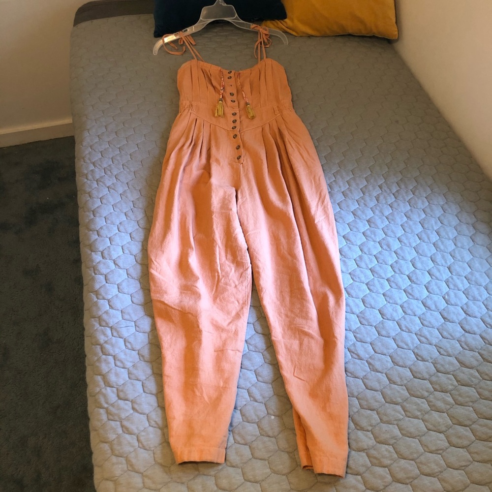 Orange summer jumpsuit